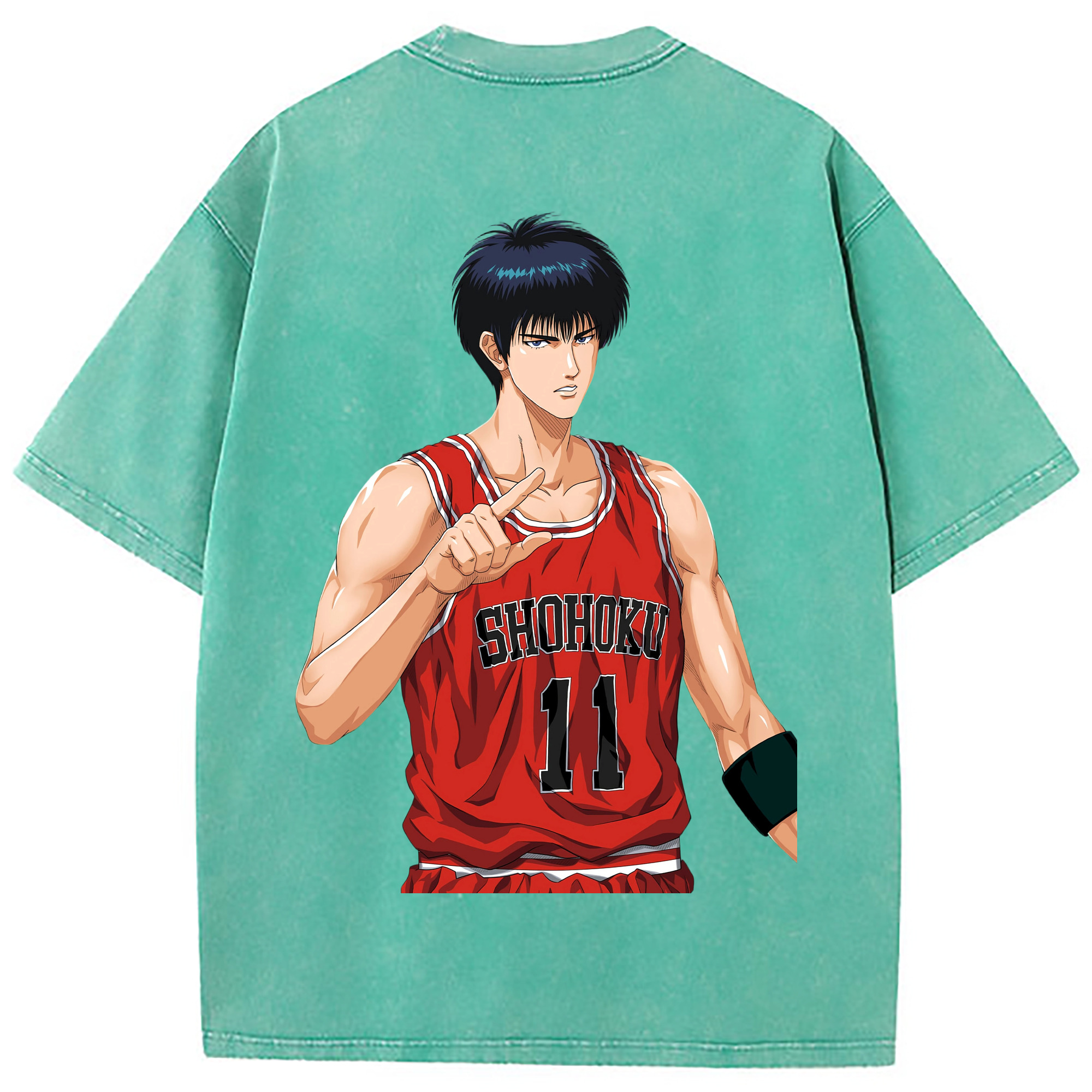 （画像用） SLAM DUNK／スラムダンク 綿100% ヴィンテージ風 半袖Tシャツ（背面プリント）